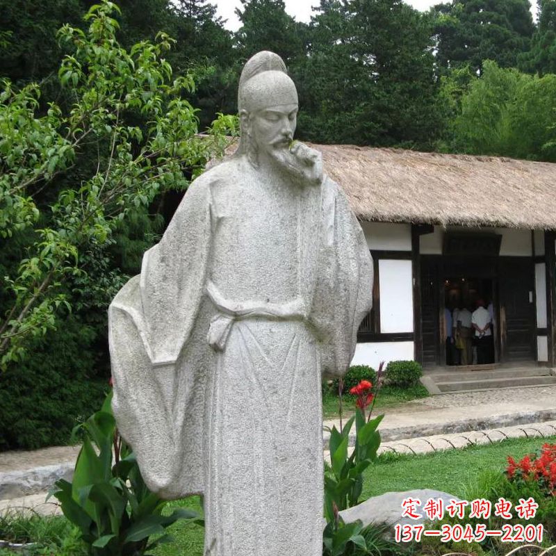 深圳白居易石雕塑像传承中国古代文化精髓