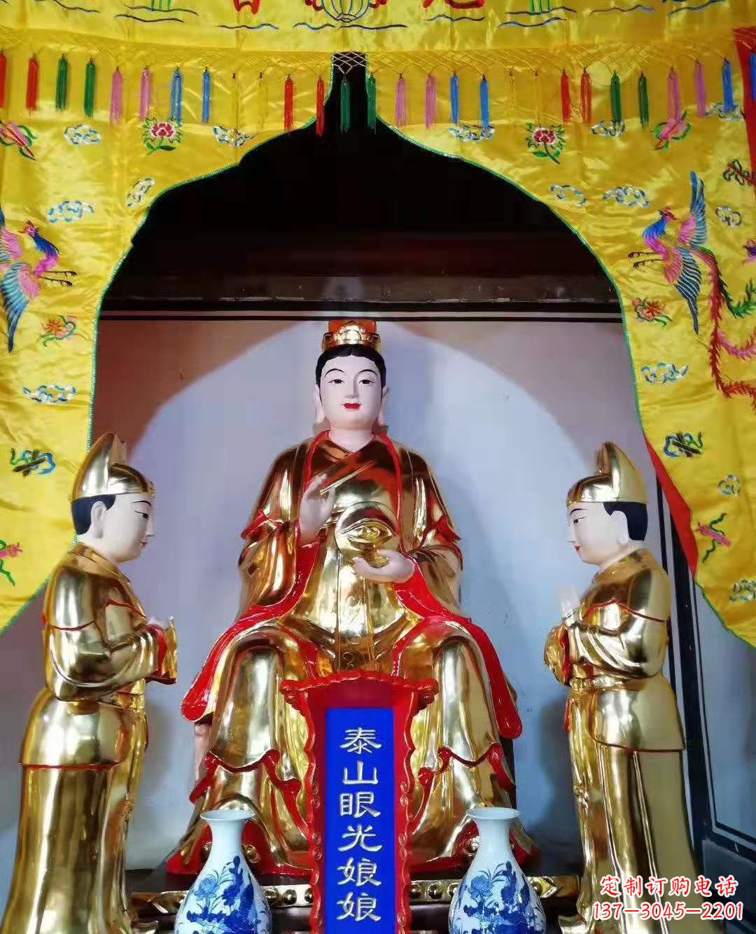 深圳玻璃钢彩绘佛像雕塑寺庙景观雕塑