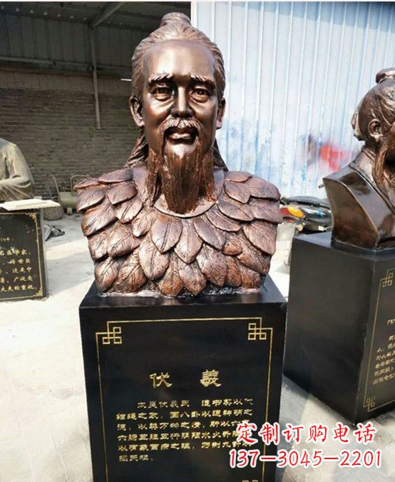 深圳玻璃钢雕刻伏羲头像