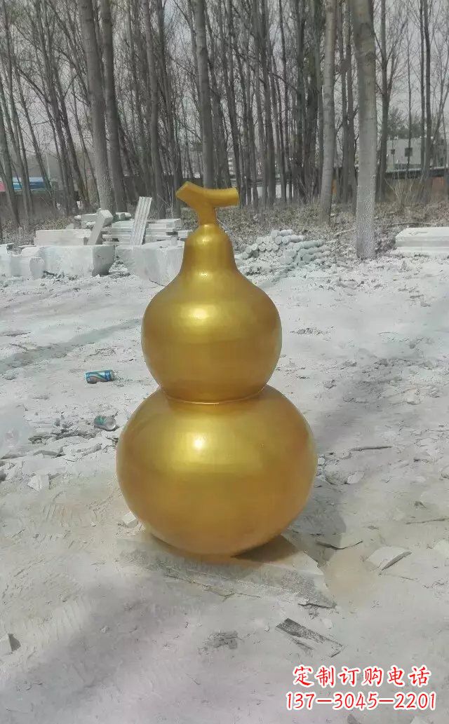 深圳玻璃钢仿铜葫芦雕塑