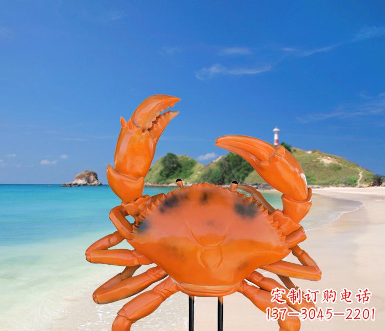 深圳玻璃钢螃蟹雕塑