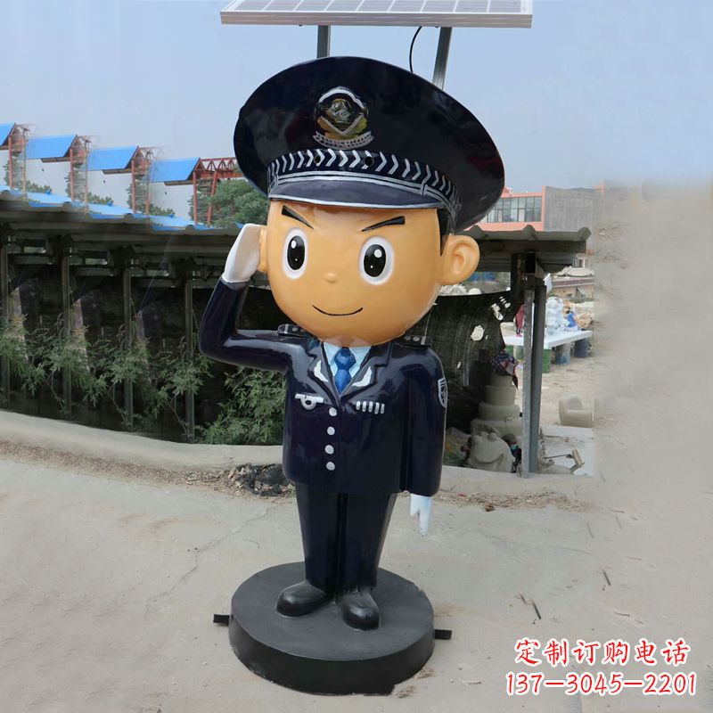 深圳警察雕塑守护社会和谐