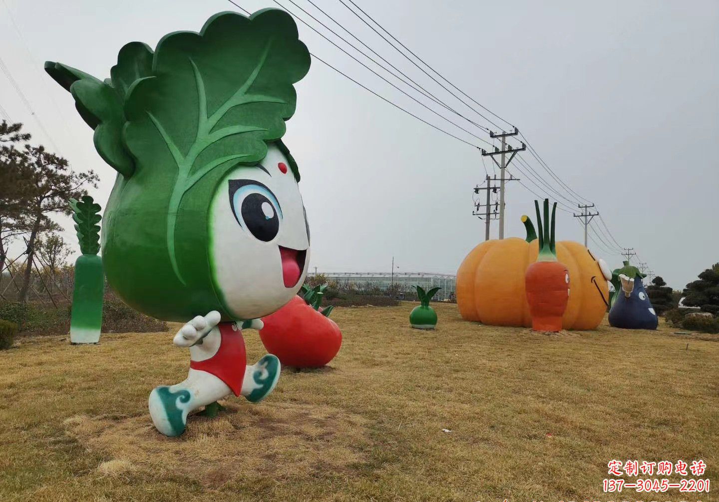 深圳玻璃钢白菜雕塑精美的艺术品