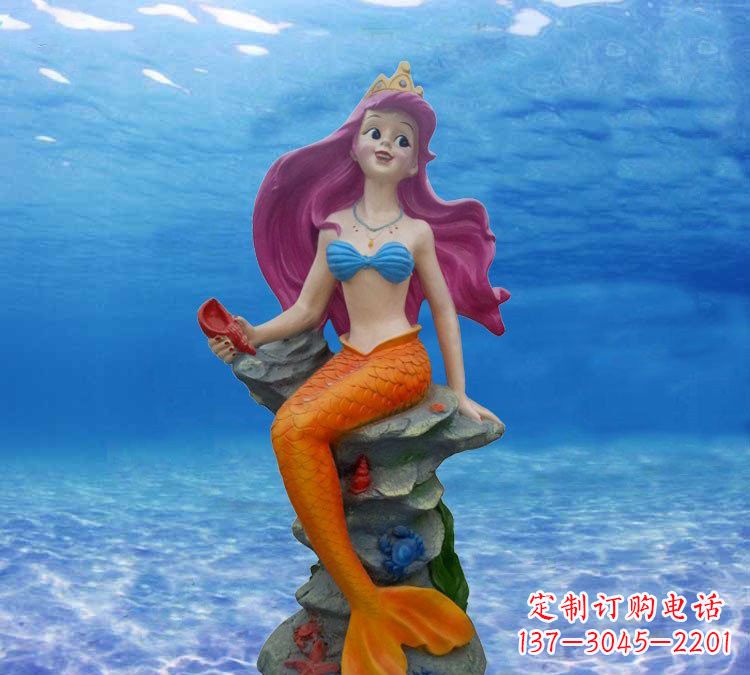 深圳玻璃钢卡通美人鱼