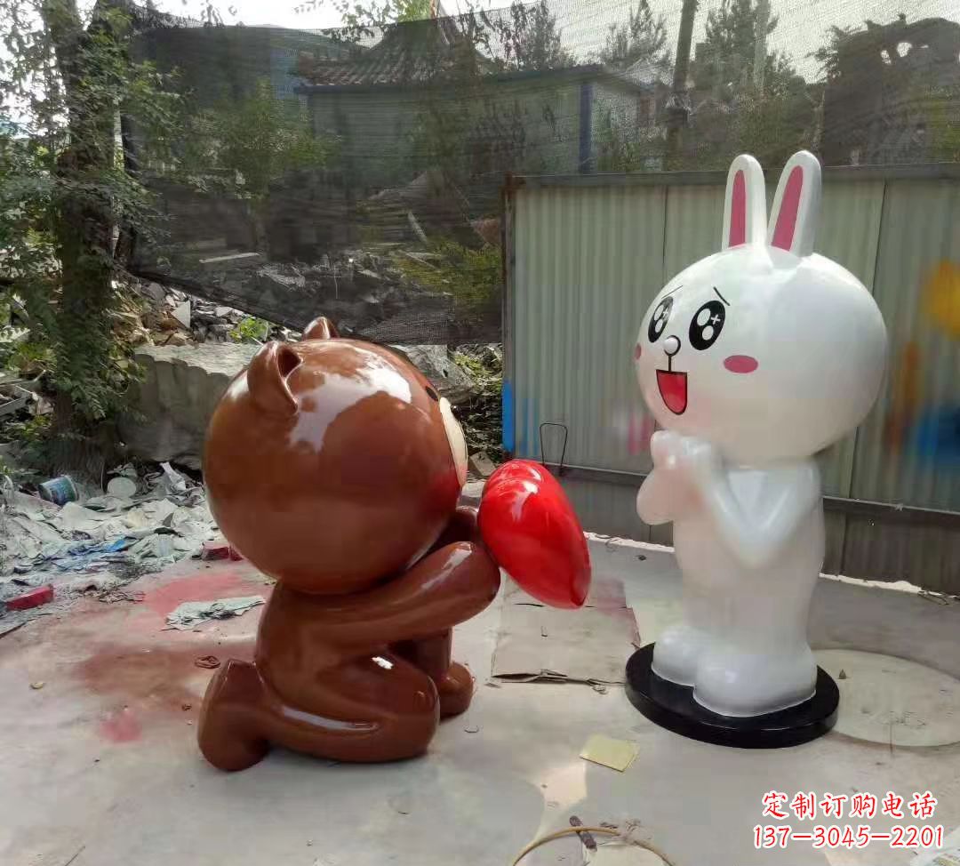深圳玻璃钢卡通熊猫雕塑精美的动物雕塑