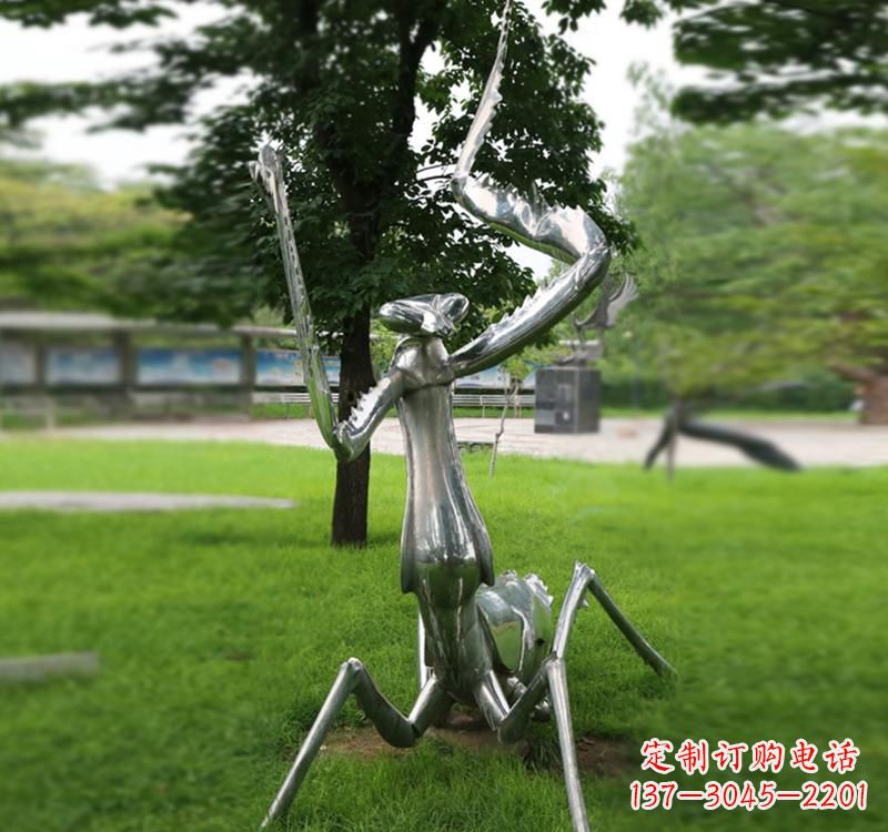 深圳不锈钢螳螂雕塑精致美观的艺术品