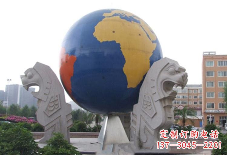 深圳不锈钢城市彩色地球雕塑