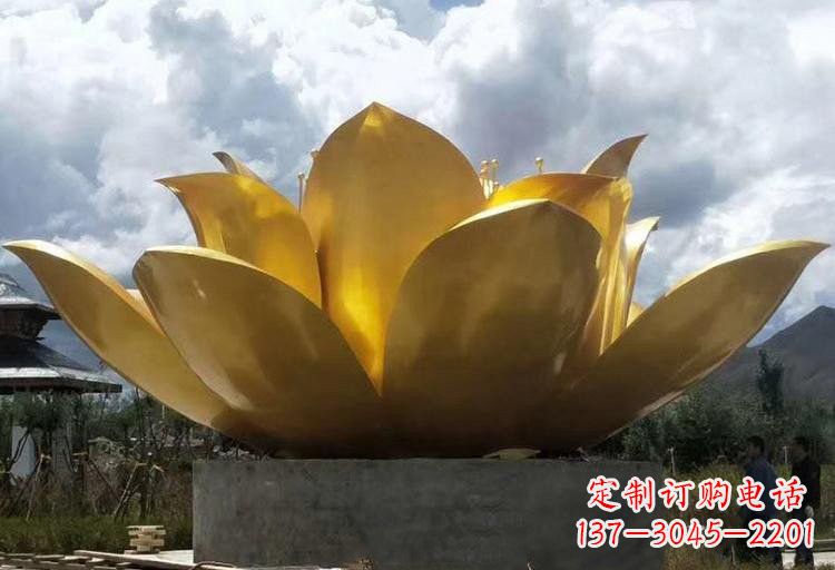 深圳不锈钢莲花雕塑——精美绝伦
