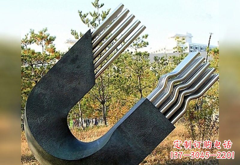 深圳不锈钢抽象磁铁雕塑