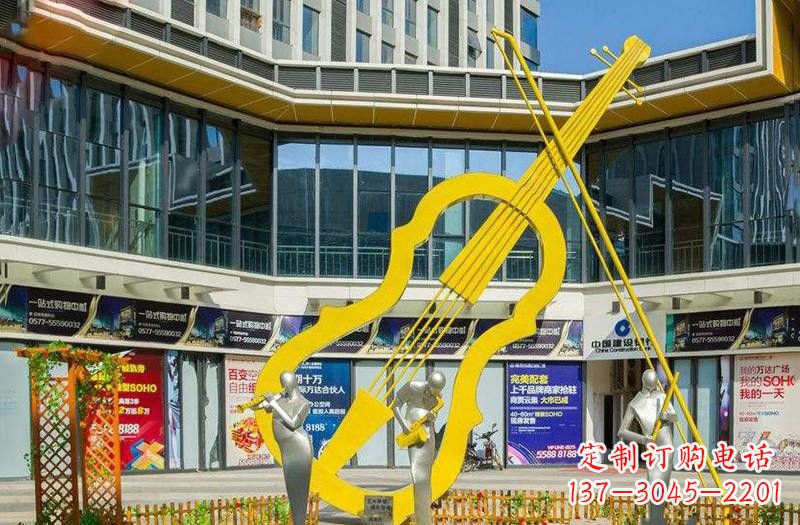深圳不锈钢抽象大提琴雕塑