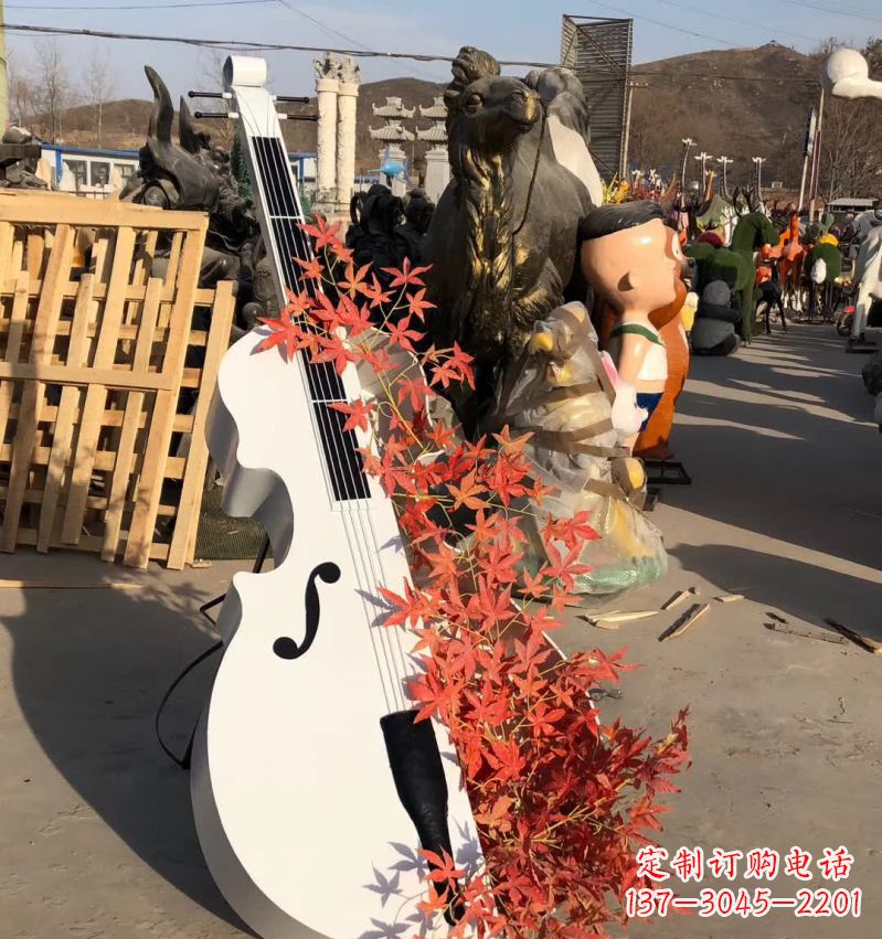 深圳不锈钢抽象大提琴雕塑12