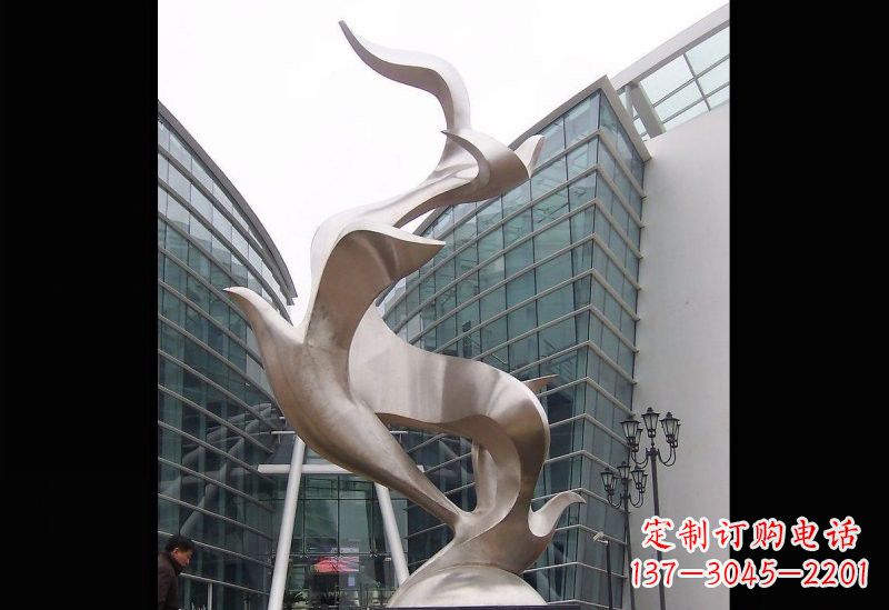 深圳不锈钢抽象大雁雕塑