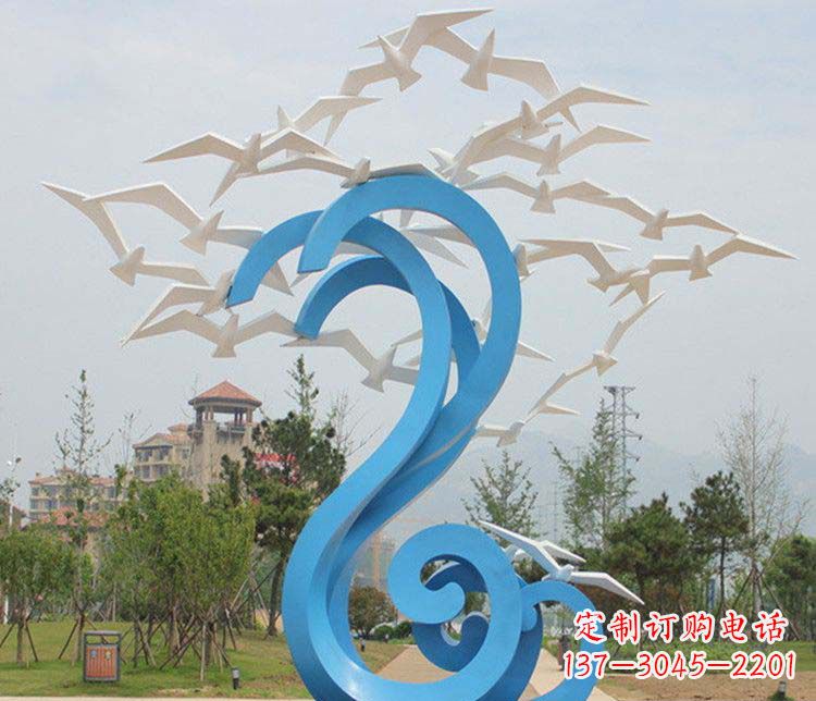 深圳不锈钢抽象大雁雕塑1
