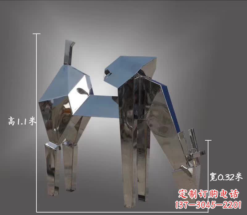 深圳不锈钢抽象动物鹿雕塑