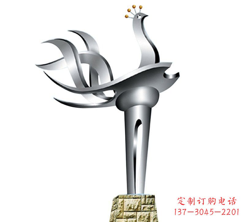 深圳不锈钢凤凰雕塑——精致的艺术之作