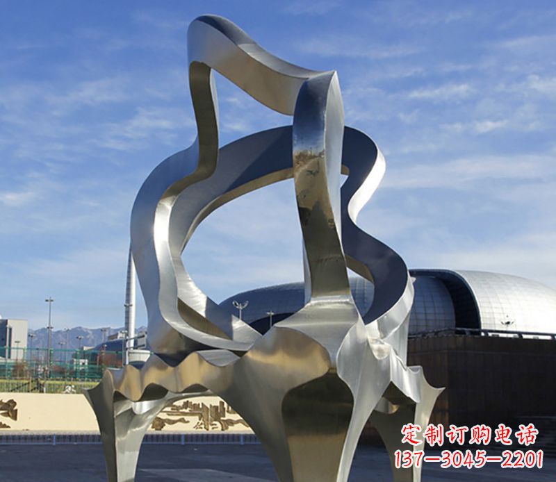 深圳不锈钢抽象钢琴雕塑 (2)