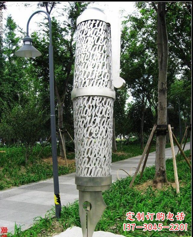 深圳不锈钢抽象钢笔雕塑222