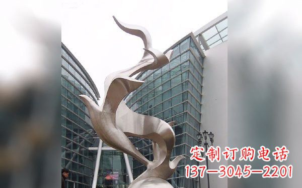 深圳不锈钢抽象鸽子雕塑 (2)