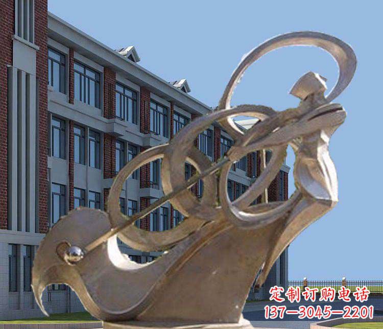 深圳不锈钢抽象高尔夫球人物雕塑