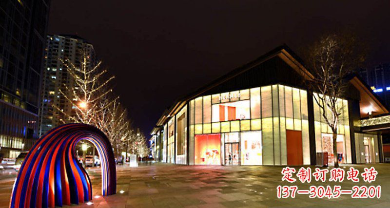 深圳不锈钢抽象拱门街边景观雕塑