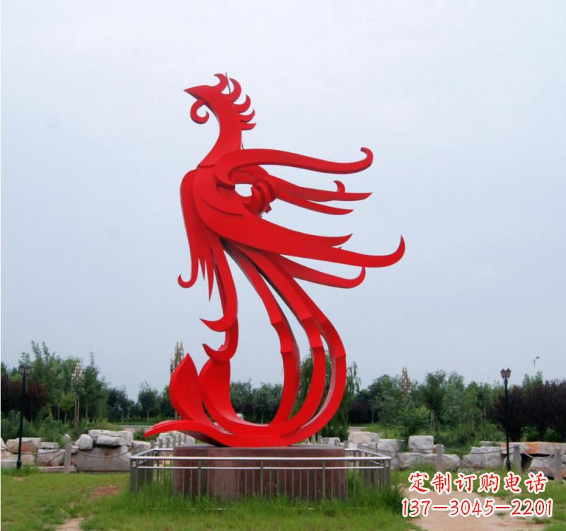 深圳不锈钢凤凰雕塑绚丽多彩的艺术之美