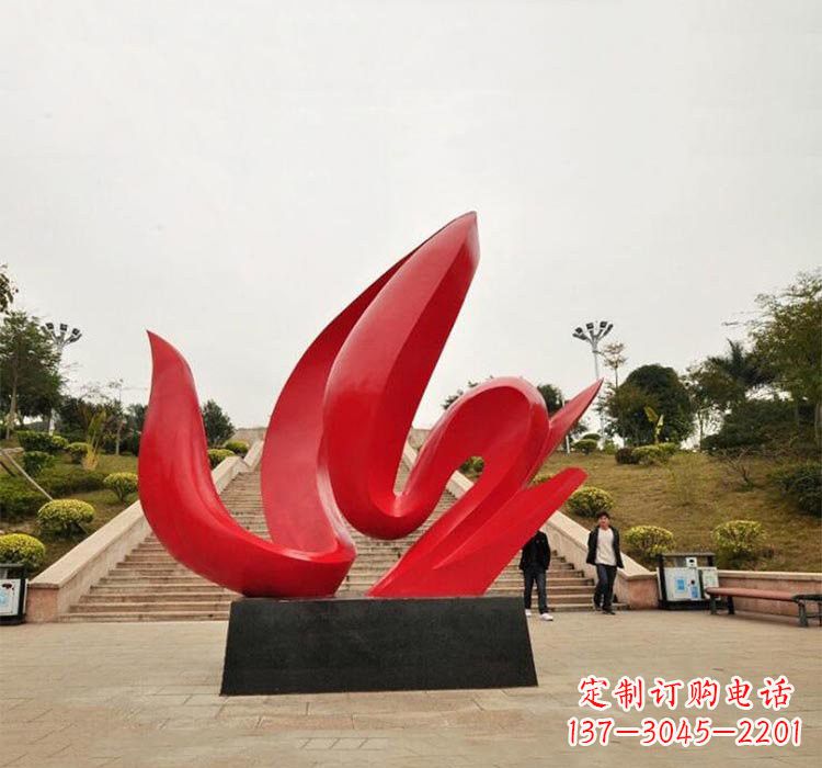 深圳不锈钢抽象火苗雕塑