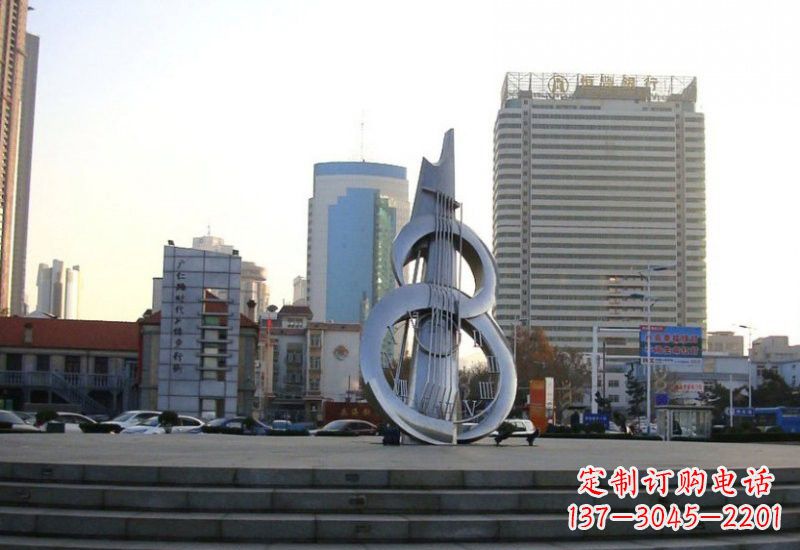 深圳不锈钢抽象吉他雕塑2
