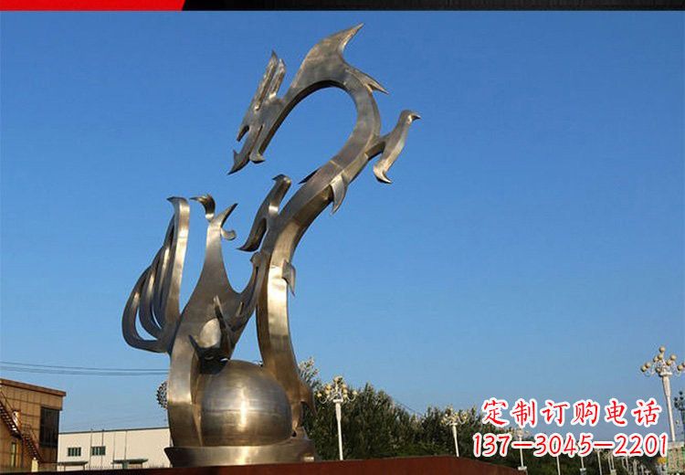 深圳不锈钢龙凤雕塑艺术精美的精品