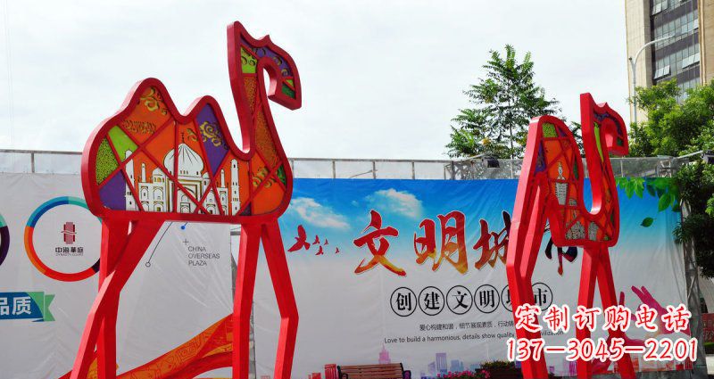 深圳不锈钢骆驼雕塑