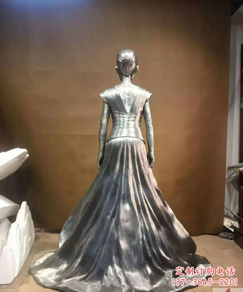 深圳女性之美不锈钢抽象女人身影雕塑