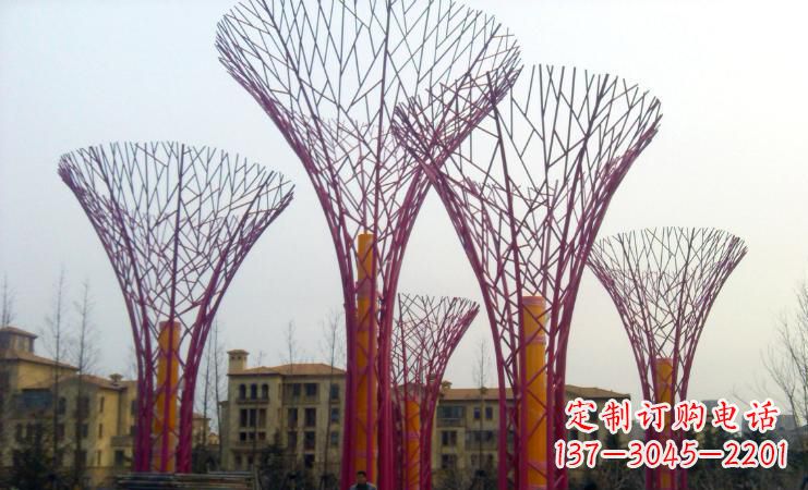 深圳不锈钢树枝雕塑——点缀城市景观