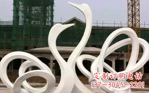 深圳不锈钢天鹅雕塑美丽而优雅
