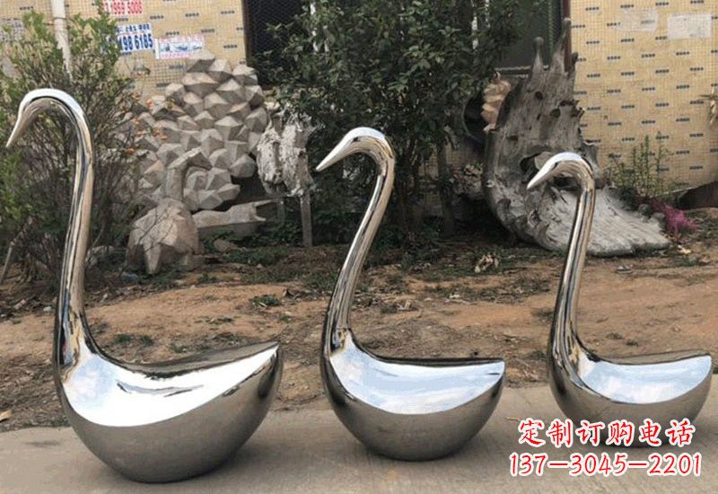深圳不锈钢制作的天鹅雕塑