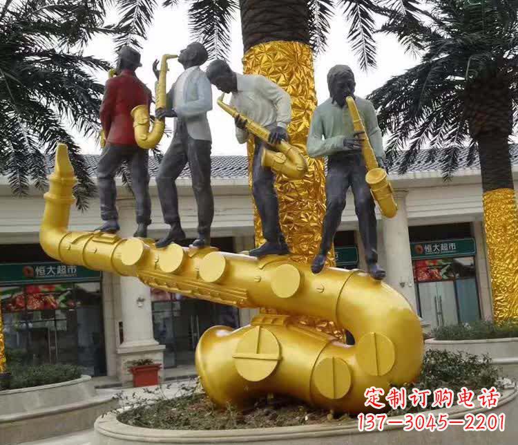深圳不锈钢萨克斯雕塑精美绝伦