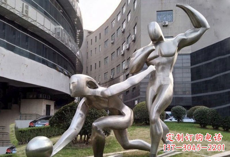 深圳不锈钢打保龄球雕塑