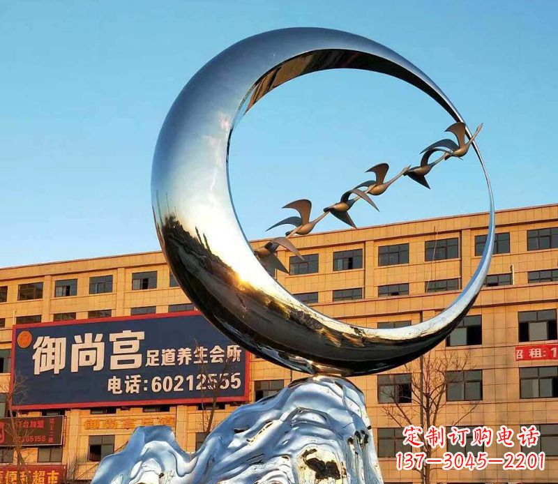 深圳不锈钢大雁雕塑1