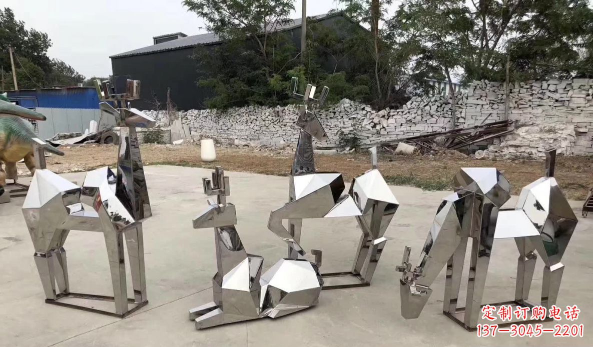 深圳精美不锈钢梅花鹿雕塑