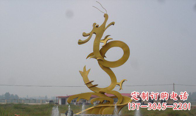 深圳不锈钢飞龙雕塑