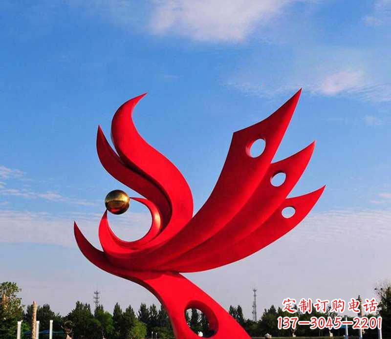 深圳不锈钢凤凰宝地雕塑