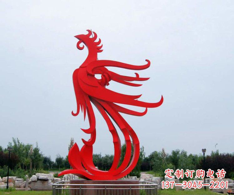 深圳精美凤凰雕塑点亮凤凰公园