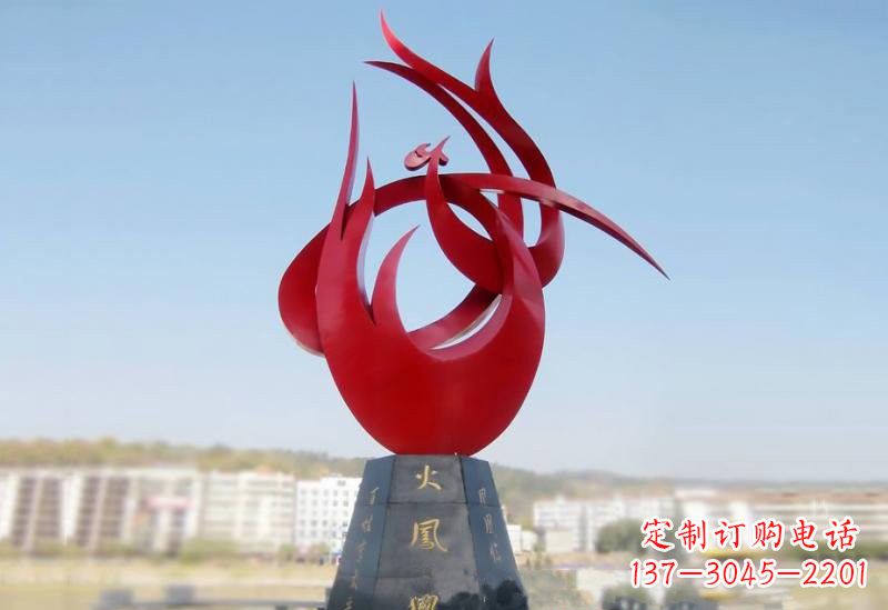 深圳凤凰雕塑——点缀不锈钢公园