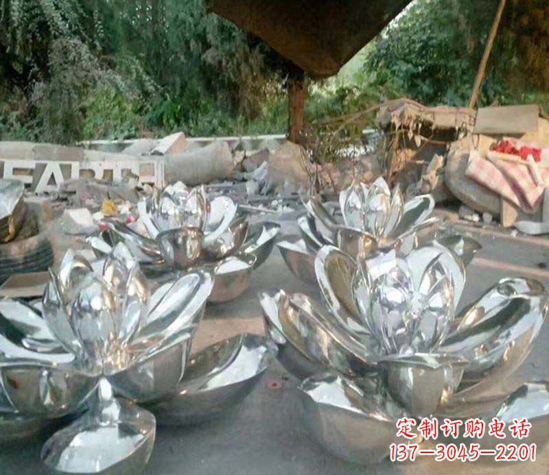 深圳不锈钢荷花雕塑给公园带来灿烂美景