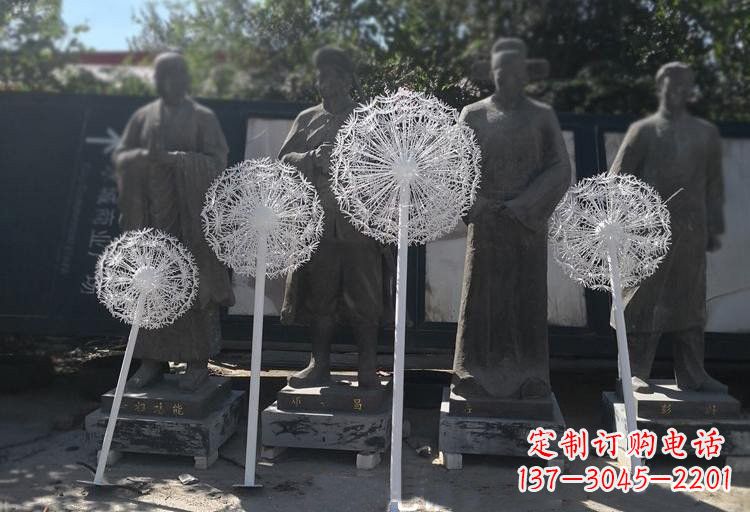 深圳不锈钢蒲公英喷泉雕塑