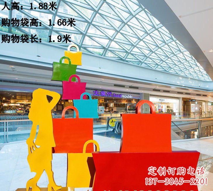 深圳不锈钢购物袋雕塑艺术品的独特之处