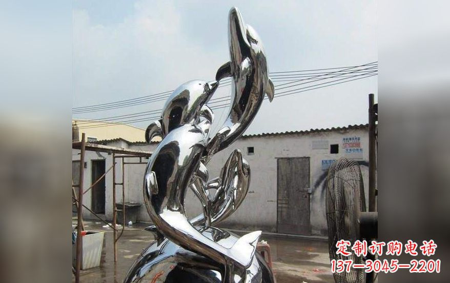 深圳海豚之美——不锈钢海豚雕塑