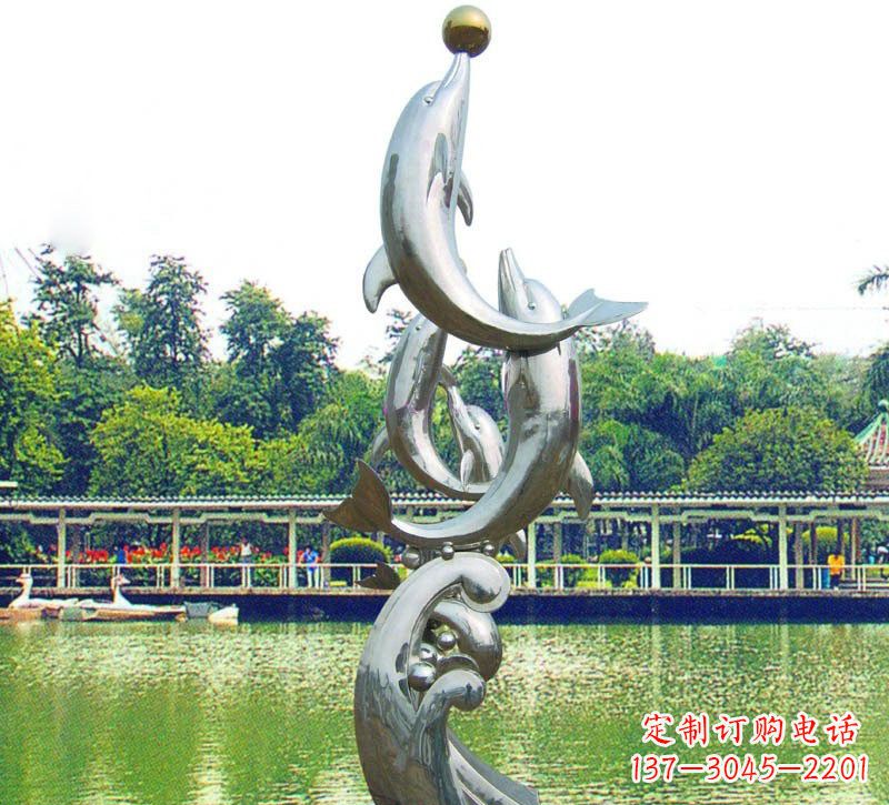 深圳海豚的美丽雕塑