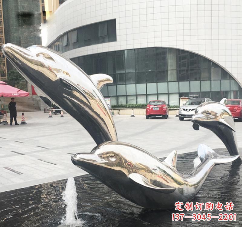 深圳不锈钢海豚造型雕塑