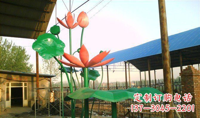 深圳不锈钢荷叶雕塑精美而优雅