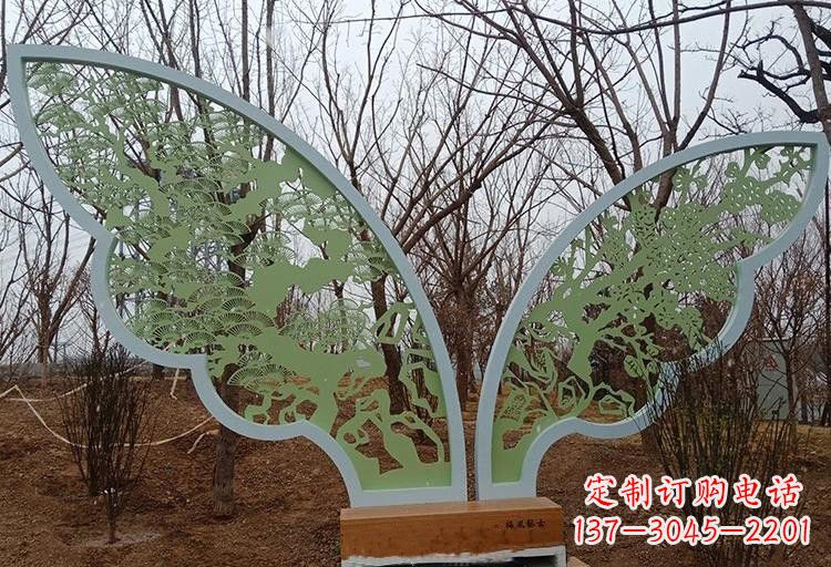 深圳不锈钢剪纸蝴蝶翅膀雕塑