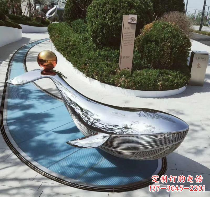 深圳精美不锈钢海豚雕塑